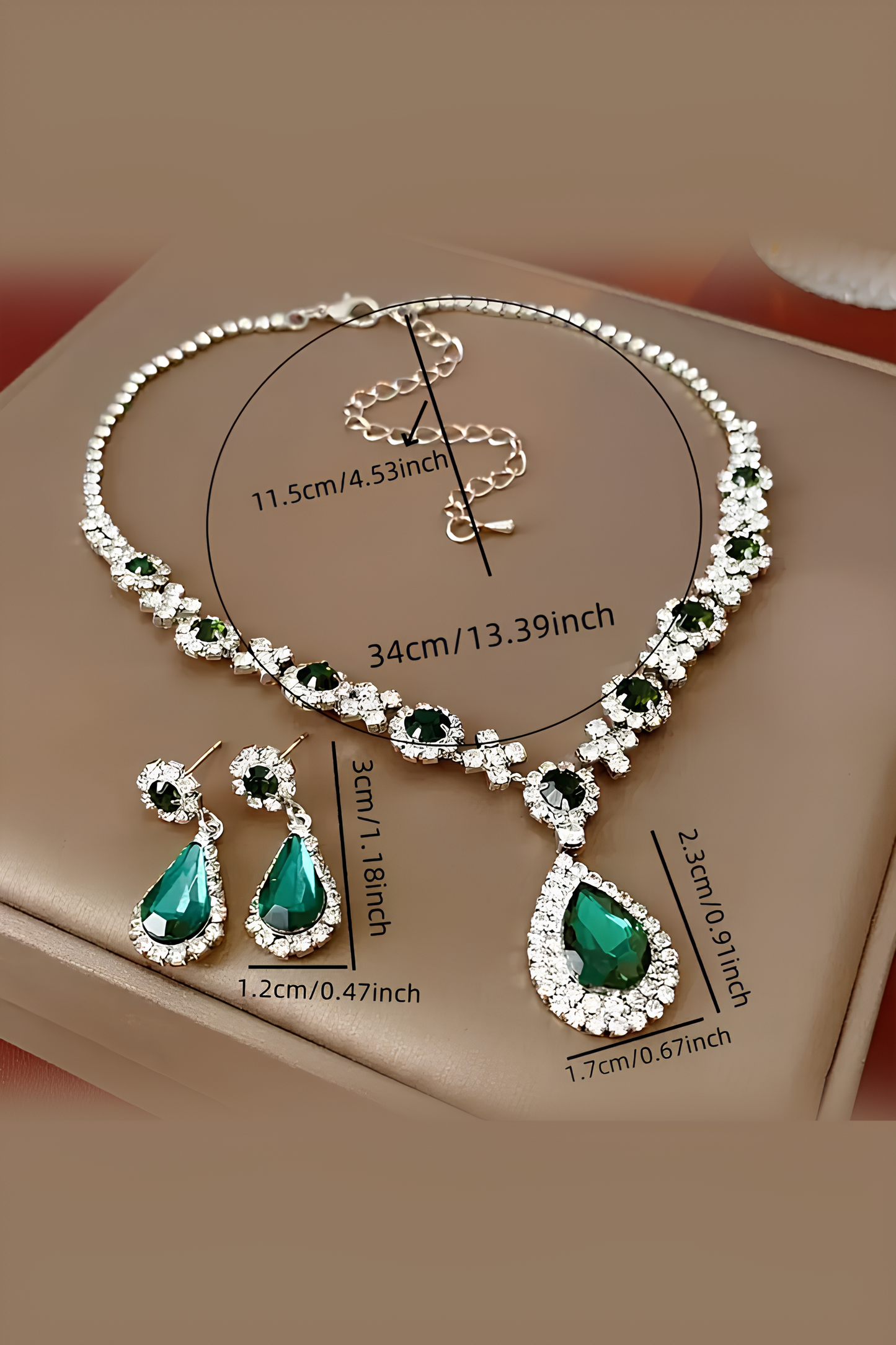 Şık Yeşil Mücevher Seti