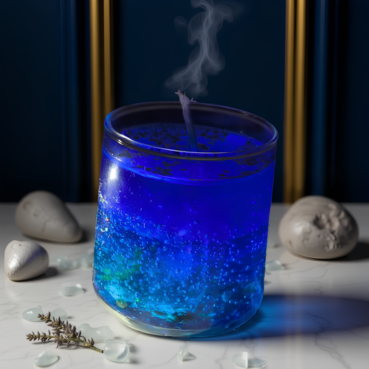 Okyanus Esintisi Mavi Jel Dekoratif Koku Mum – Ferahlatıcı Ambiyans
