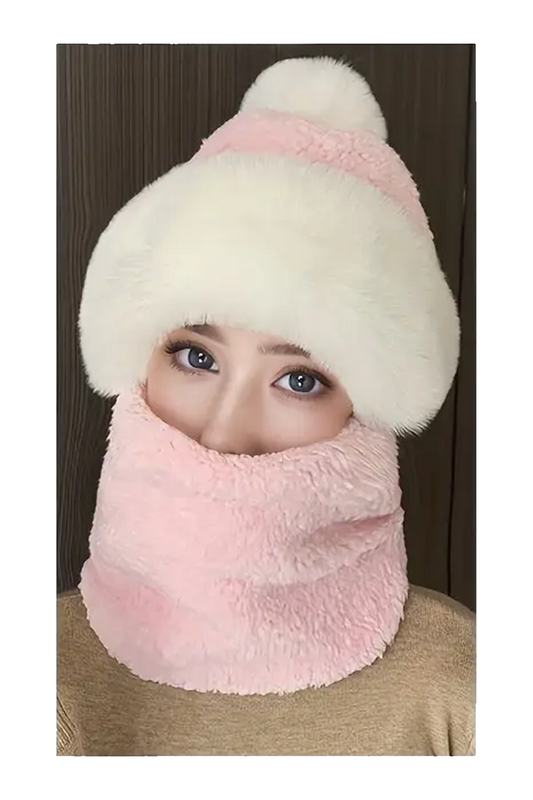 Kadınlar İçin Tüylü Polar Şapka – Yumuşak ve Sıcak Örgü Bere