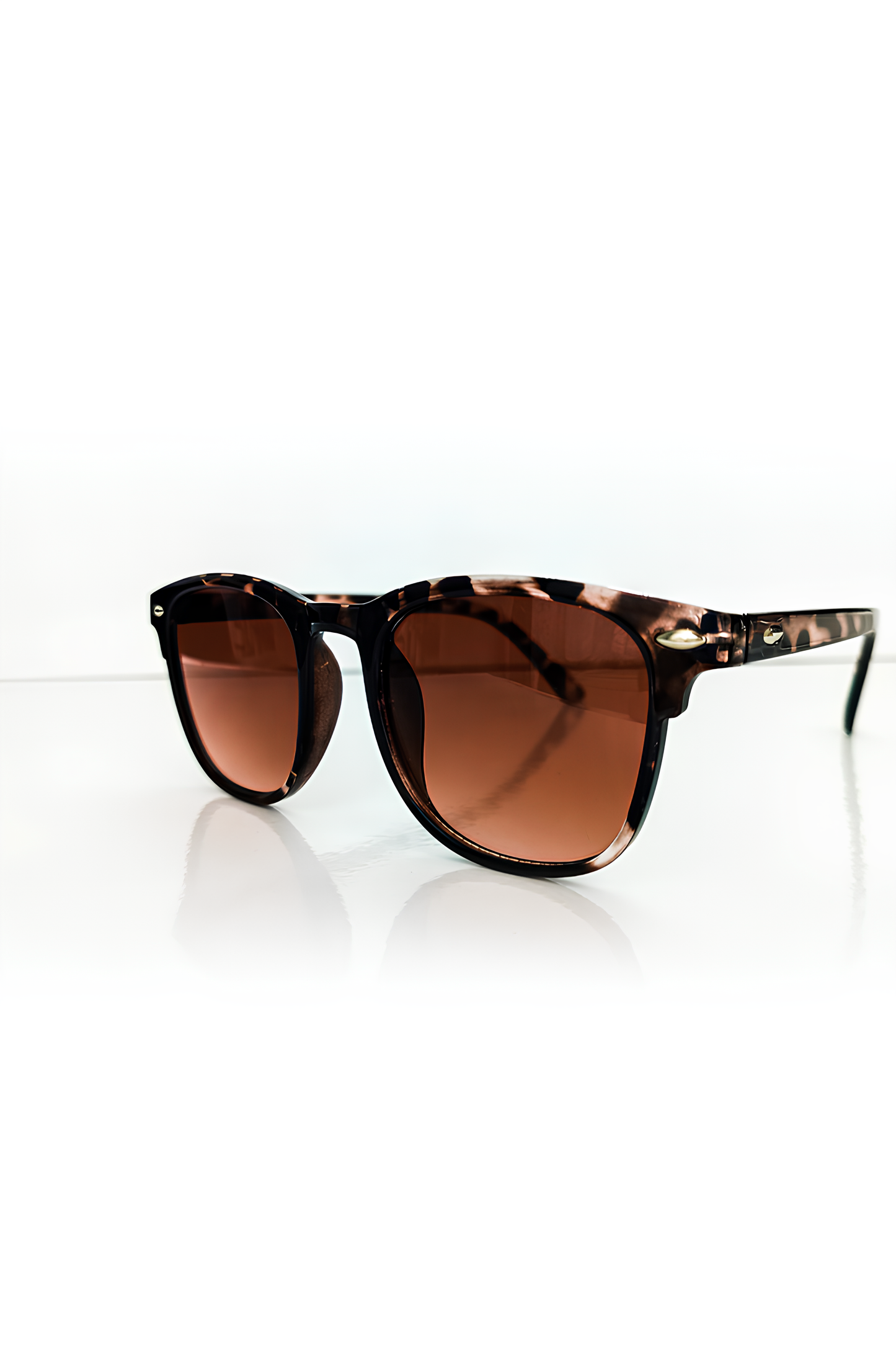 Leopar Desenli Kahverengi Güneş Gözlüğü