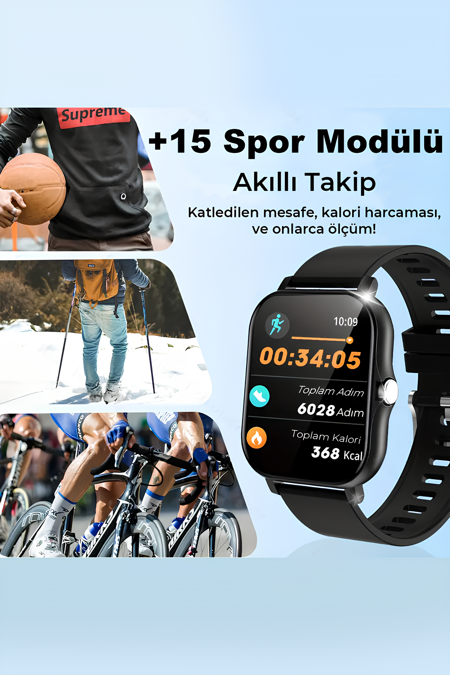 Akıllı Saat - Çok Fonksiyonlu Dokunmatik Bluetooth Smartwatch