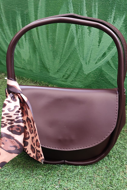 Leopar Detaylı Bordonun Zarafeti Kadın Omuz Çantası - Şık ve Modern Tasarım