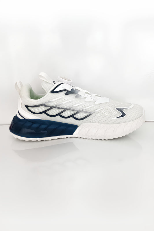 Erkek/Çocuk Beyaz Lacivert Detaylı Koşu ve Spor Ayakkabı - Hafif ve Konforlu Sneaker