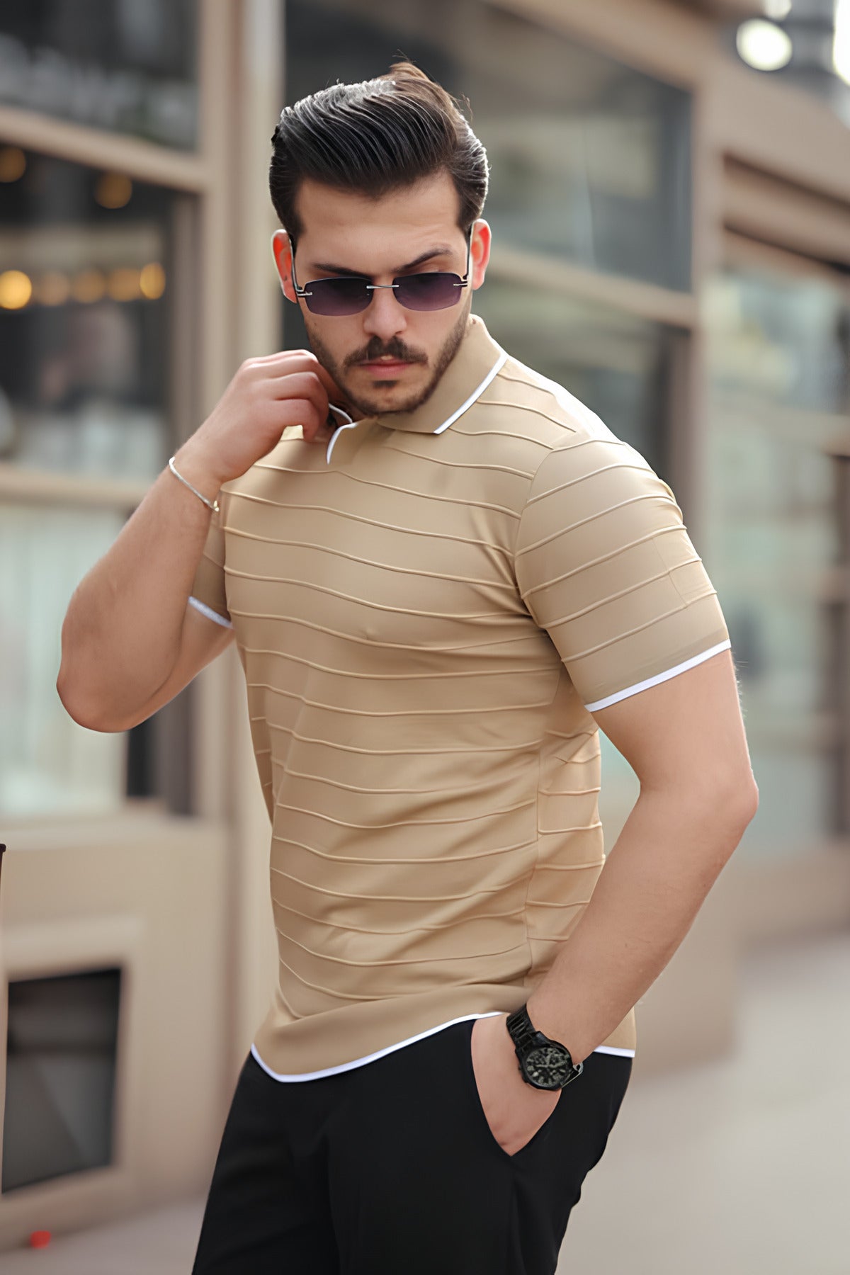 Beyaz Triko Tshirt