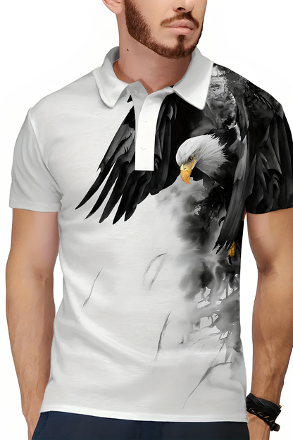 Erkek Kısa Kollu Kara Kartal Tshirt