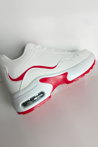 Unisex Beyaz Kırmızı Spor Ayakkabı – Konforlu ve Şık