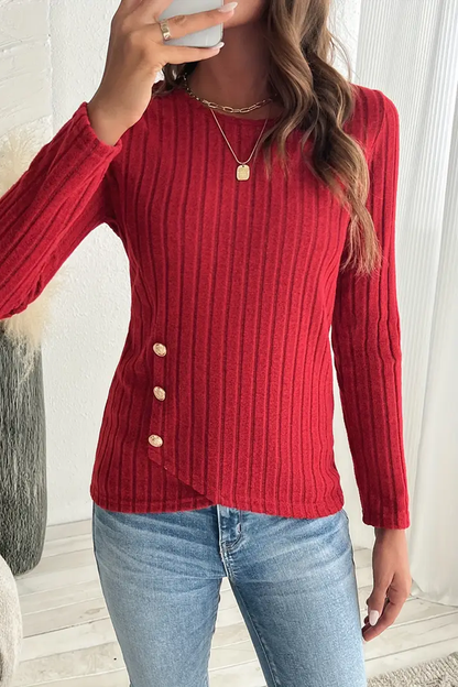 Kırmızı Renk Kadın Kazak, Kış, Sonbahar, İlkbahar İçin Uygun, Terletmez