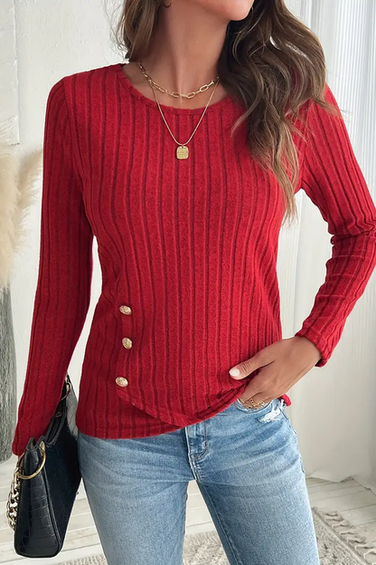 Kırmızı Renk Kadın Kazak, Kış, Sonbahar, İlkbahar İçin Uygun, Terletmez