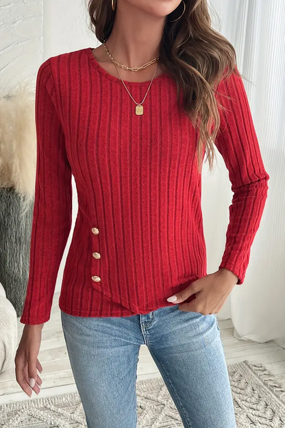 Kırmızı Renk Kadın Kazak, Kış, Sonbahar, İlkbahar İçin Uygun, Terletmez