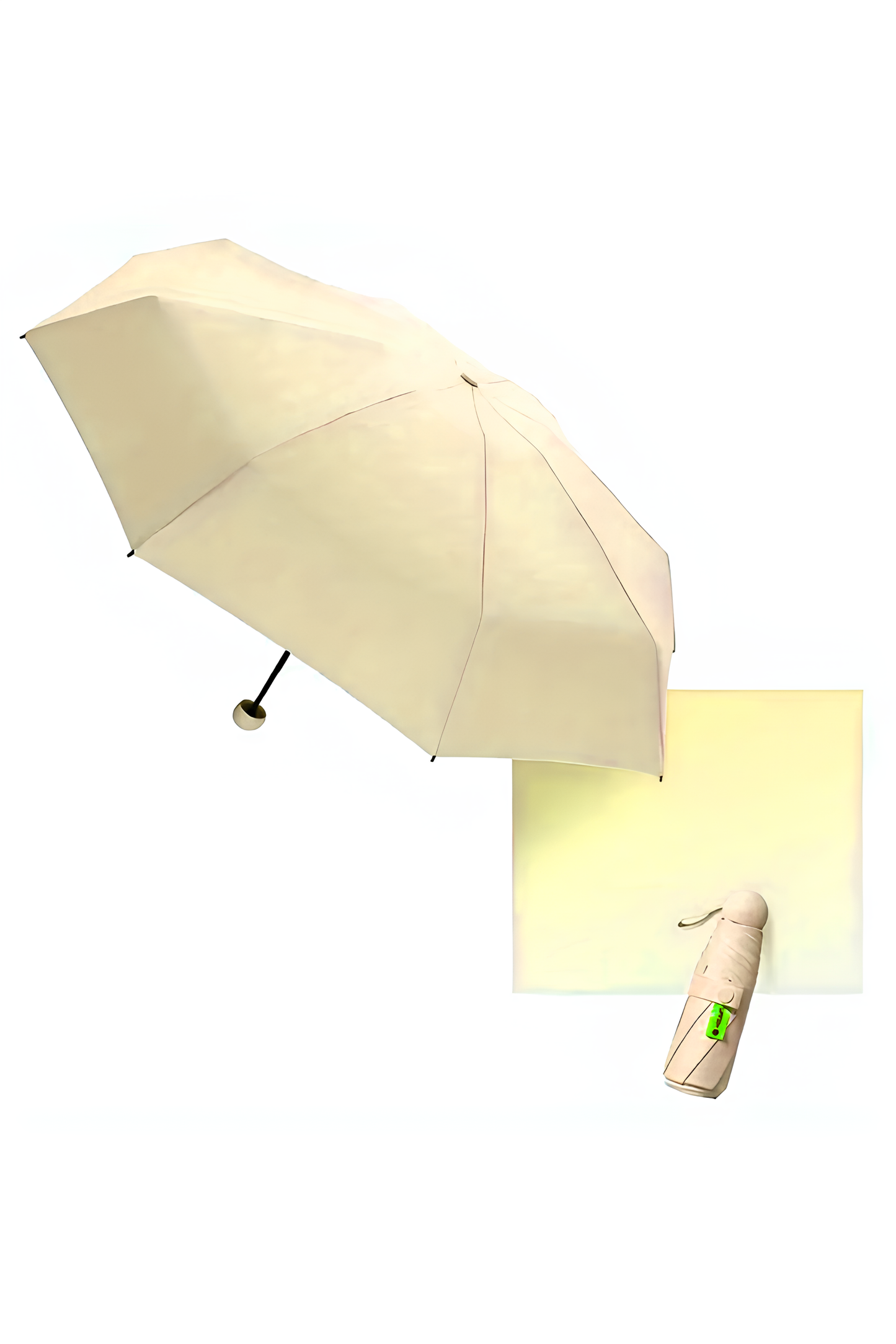 Katlanabilir Taşınabilir Şemsiye - 4 Renk Seçeneğiyle Minimalist Tasarım Siyah,Krem,Lacivert,Bordo