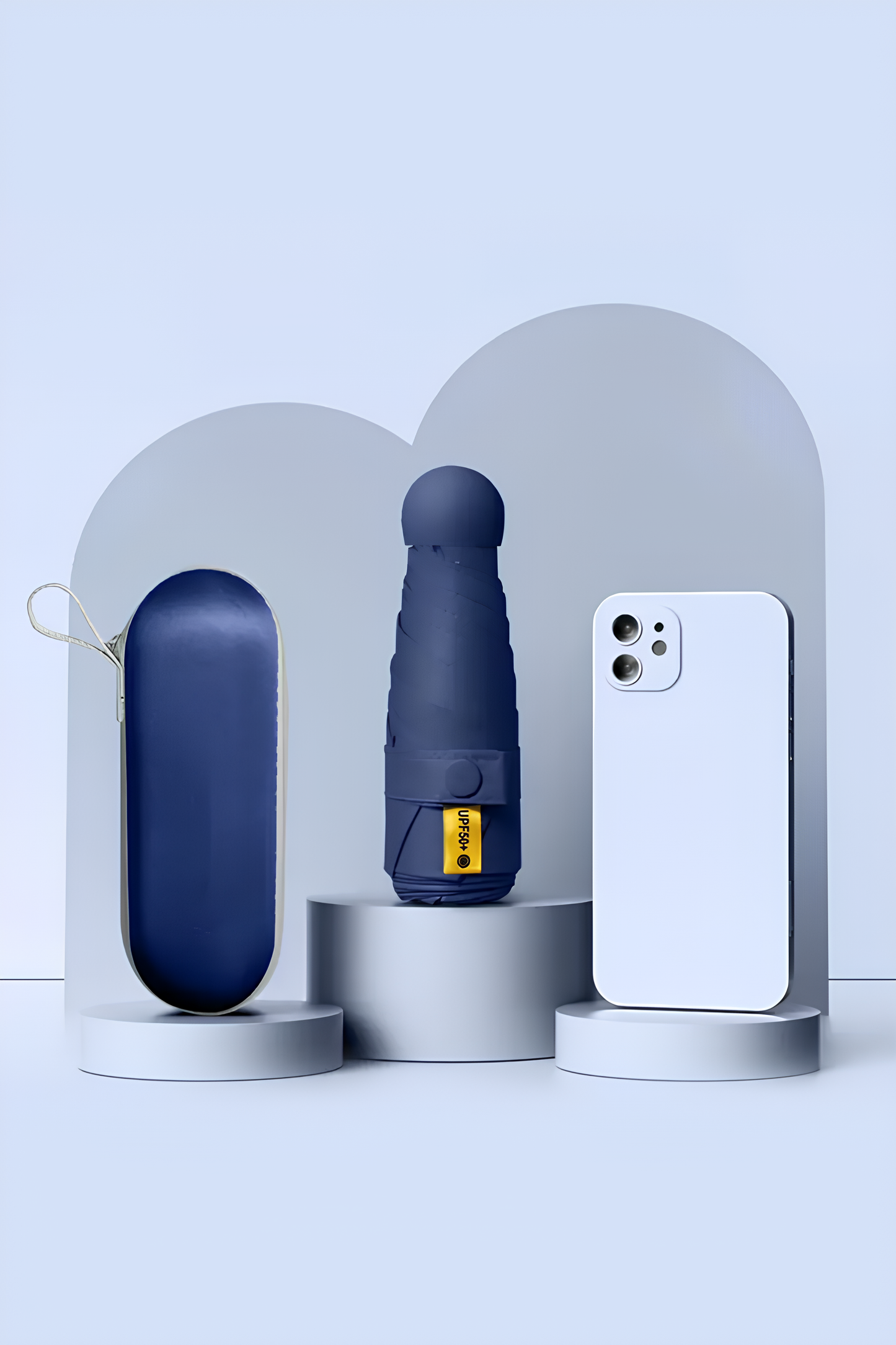 Katlanabilir Taşınabilir Şemsiye - 4 Renk Seçeneğiyle Minimalist Tasarım Siyah,Krem,Lacivert,Bordo