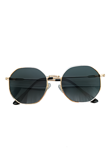 Siyah Renk Unisex Güneş Gözlüğü, Metal Siyah Çerçeve