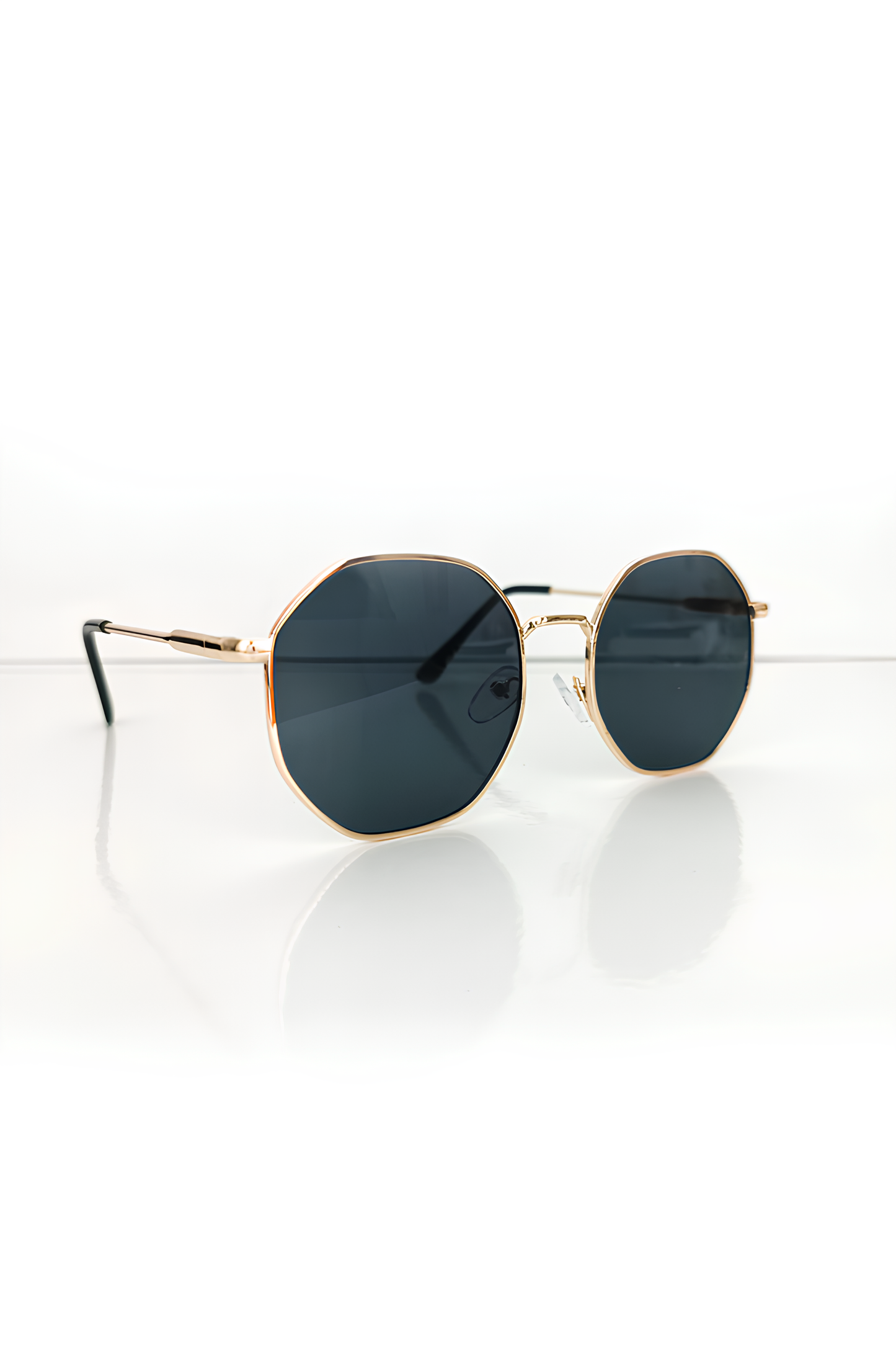 Siyah Renk Unisex Güneş Gözlüğü, Metal Siyah Çerçeve