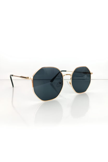 Siyah Renk Unisex Güneş Gözlüğü, Metal Siyah Çerçeve