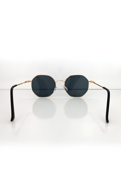 Siyah Renk Unisex Güneş Gözlüğü, Metal Siyah Çerçeve
