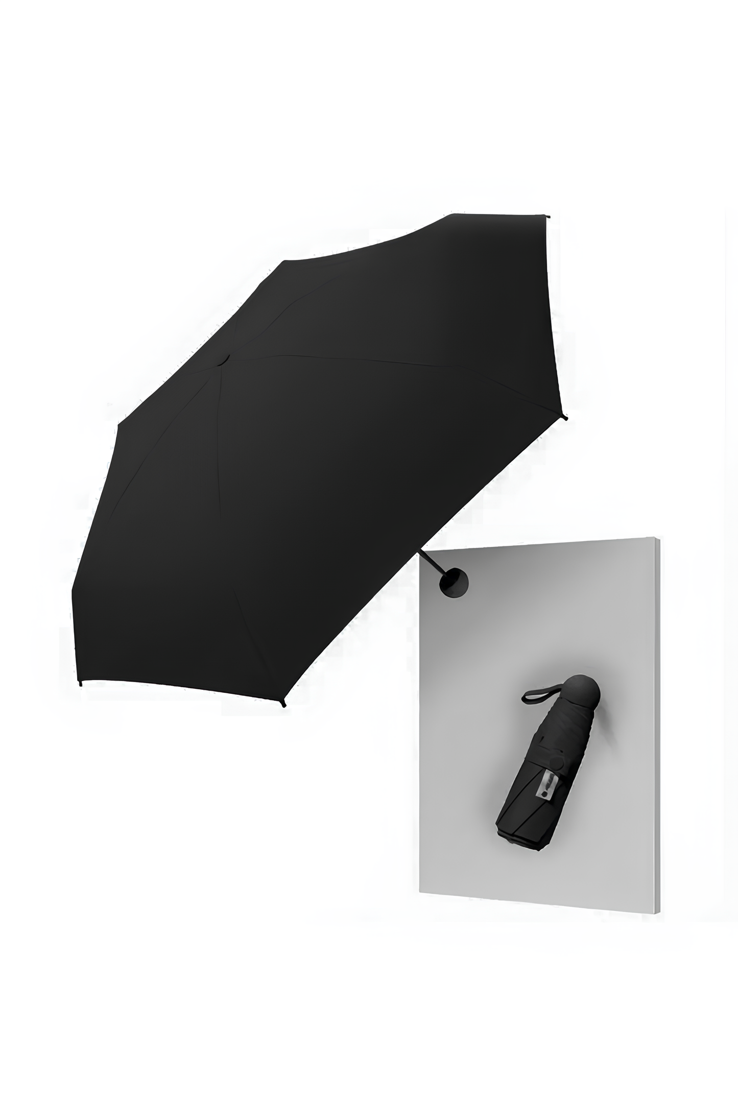 Katlanabilir Taşınabilir Şemsiye - 4 Renk Seçeneğiyle Minimalist Tasarım Siyah,Krem,Lacivert,Bordo