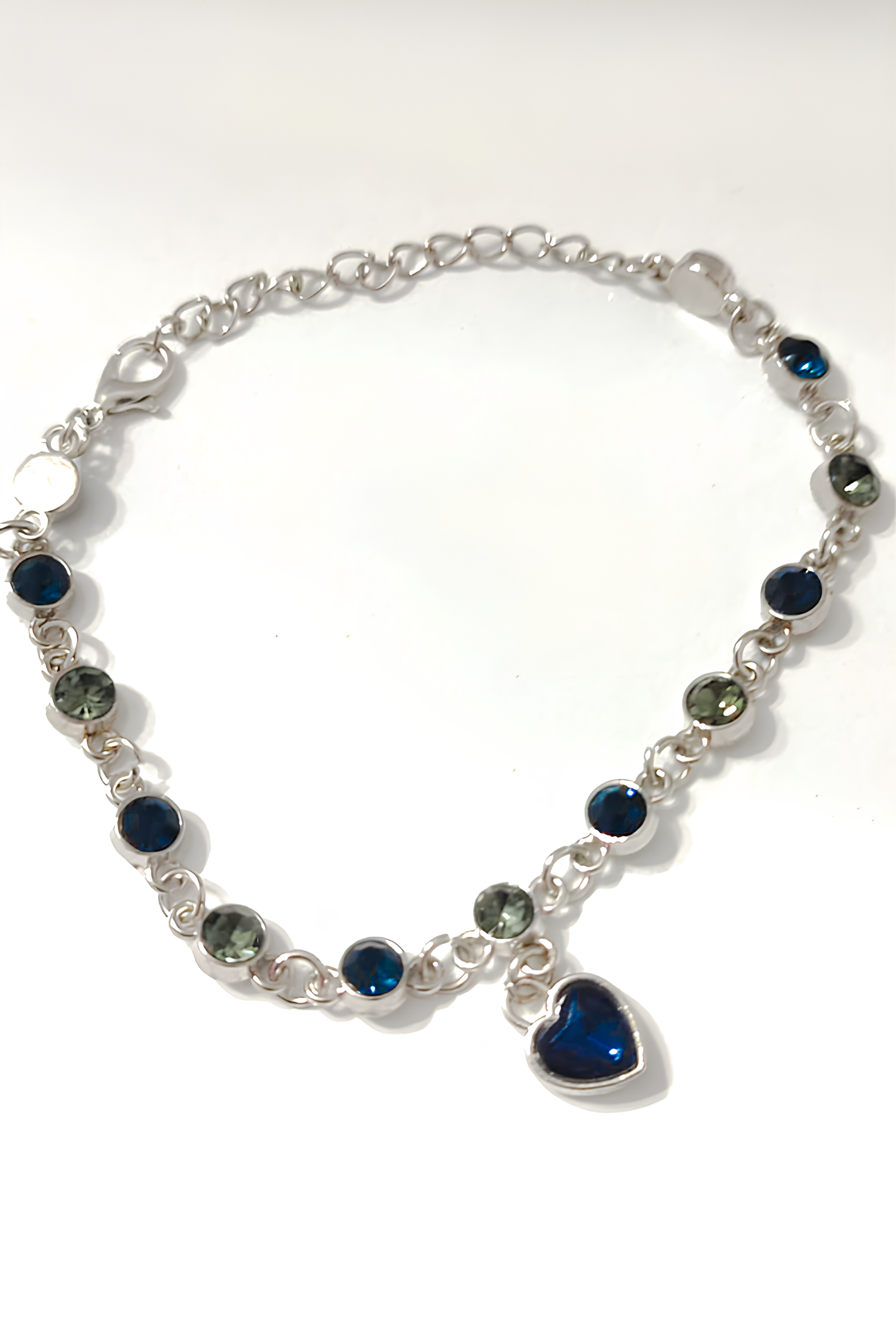 Mavi/Lacivert Renk Çelik Bileklik + Mavi/Lacivert Renk Çelik Küpe Set