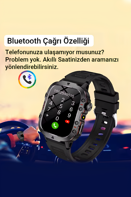 Akıllı Saat El Feneri Özellikli - Yüzlerce Modlu - Nabız İzleme