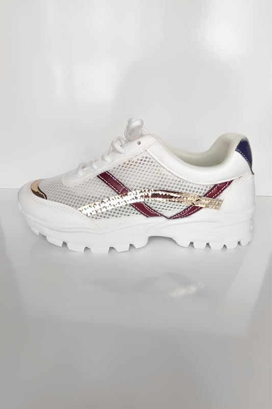 Kadın Spor Ayakkabı – Beyaz Fileli, Konforlu ve Şık Günlük Sneaker