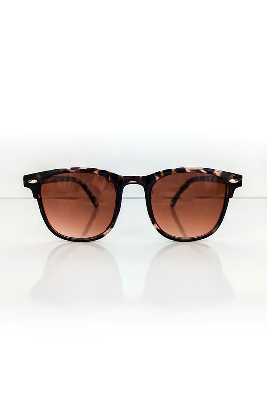 Leopar Desenli Kahverengi Güneş Gözlüğü