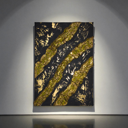 Altın Işıltısı ve Derin Siyahın Büyüsü Tablo