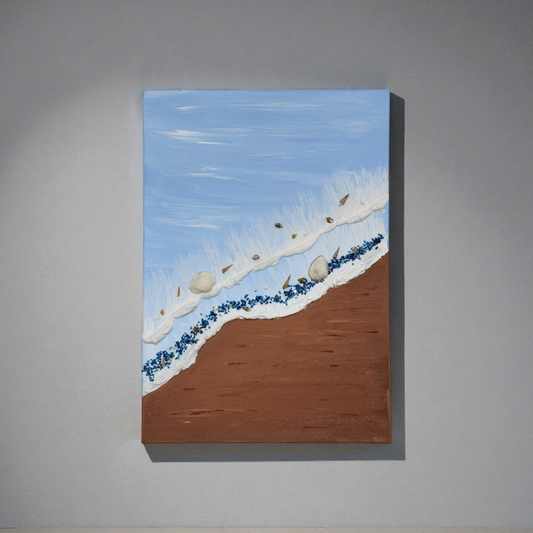 Sessiz Sahil Fısıltıları - 3D Deniz Temalı Tablo